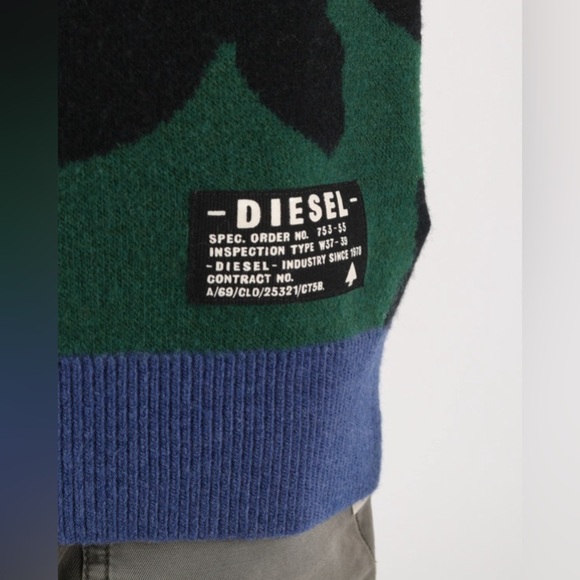 DIESEL kids Kroxi sweater boys large camo size 14 - Picture 3 of 9